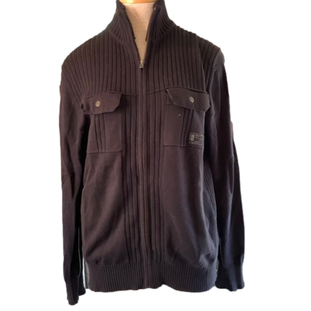 CALVIN Klein medium black zip up cardigan sweater